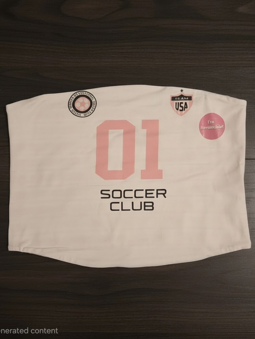 Cold Crush Womens XL Reversible Tube Top Striped Soccer Club USA Pink